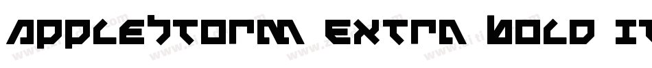 AppleStorm Extra Bold Italic字体转换